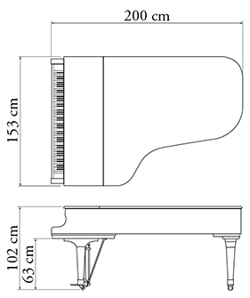 Kích thước Kawai GX-5